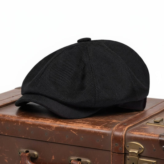Textured Cotton Newsboy Cap | PHOENIX