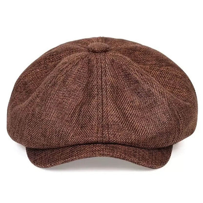 Textured Cotton Newsboy Cap | PHOENIX