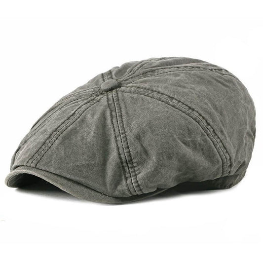 Washed Cotton Newsboy Cap | MALIBU