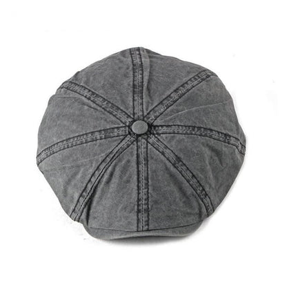 Washed Cotton Newsboy Cap | MALIBU