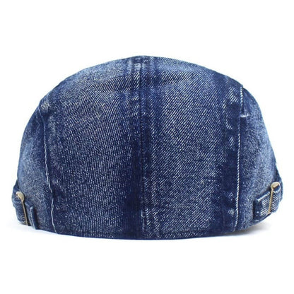 Washed Denim Flat Cap | LOGAN