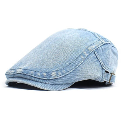 Washed Denim Flat Cap | LOGAN