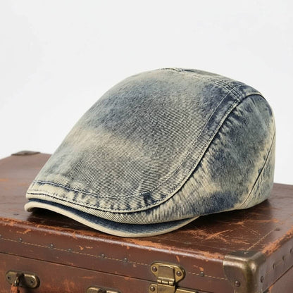Washed Denim Flat Cap | LEXINGTON