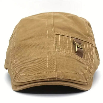 Twill Cotton Flat Cap | HARTFORD