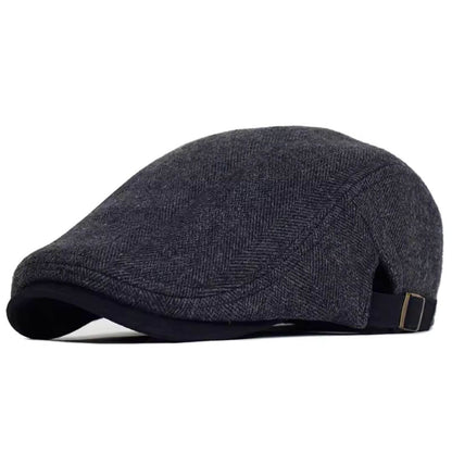 Wool Herringbone Flat Cap | SCOTTSDALE