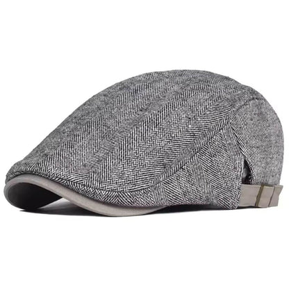 Wool Herringbone Flat Cap | SCOTTSDALE
