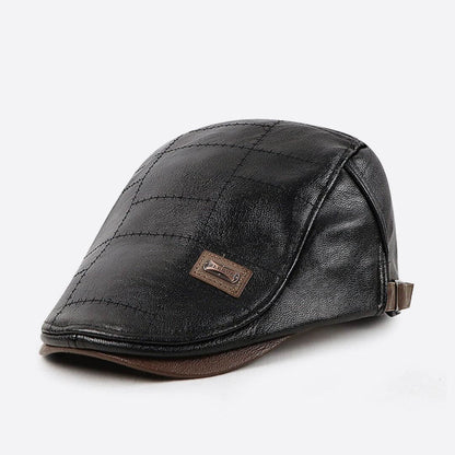 Vegan Leather Flat Cap | COLUMBUS