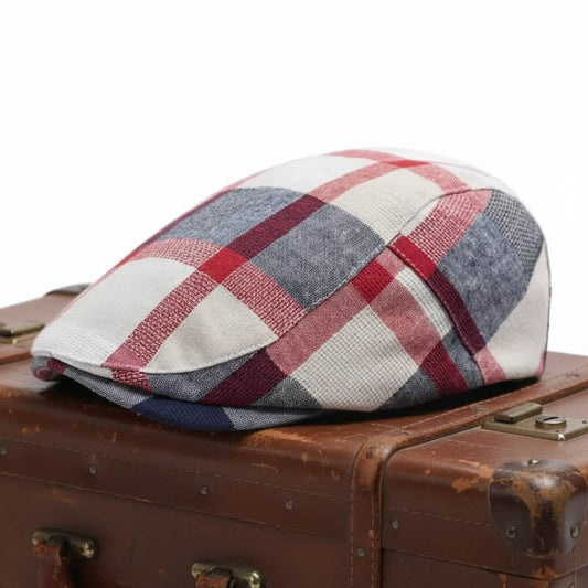 Cotton Patchwork Flat Cap | KANSAS