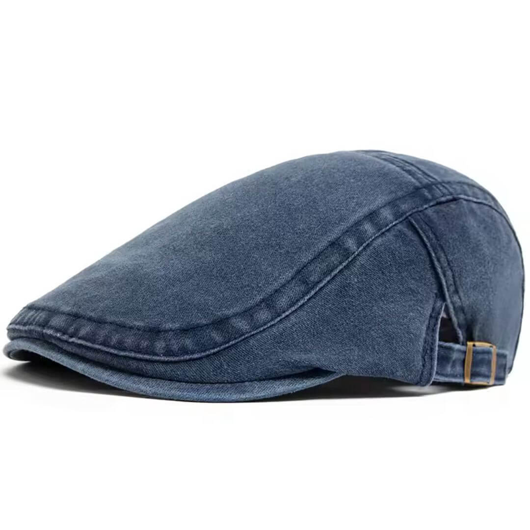 Washed Denim Flat Cap | DALLAS