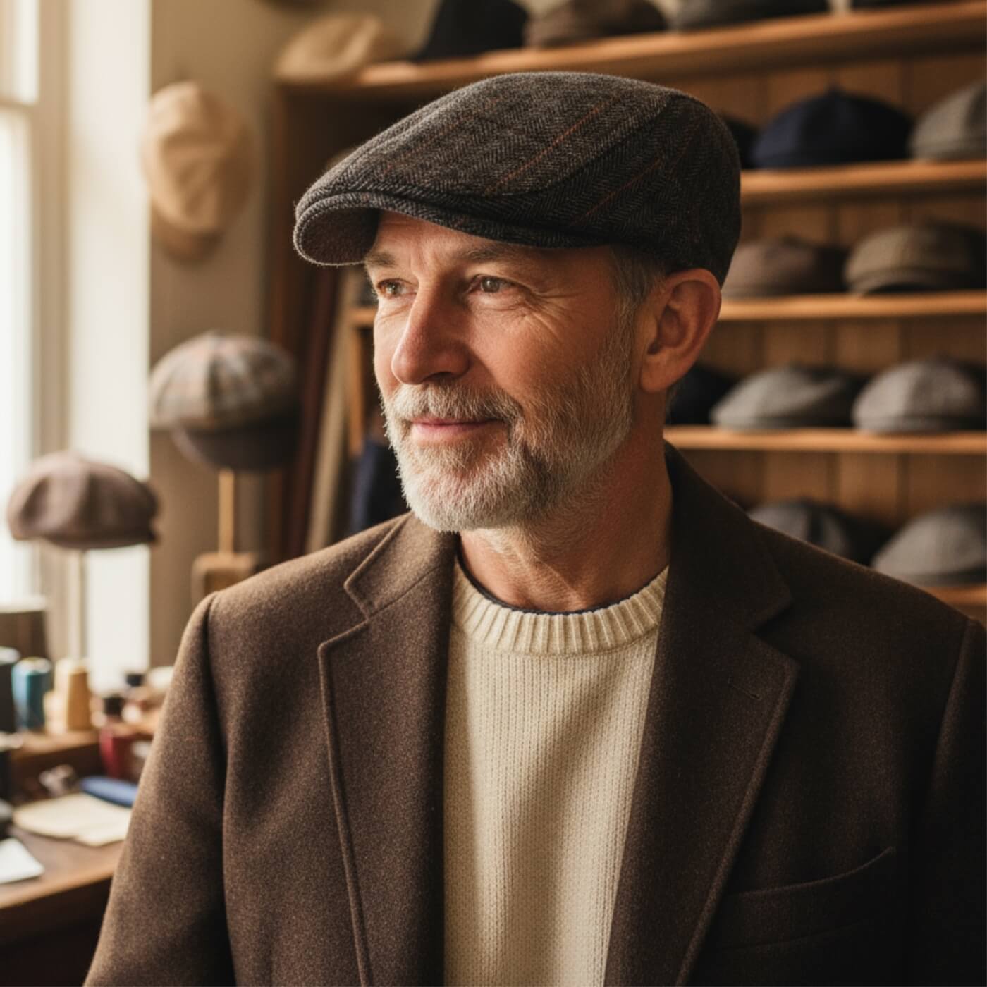 Wool Blend Flat Cap | BRUSSELS