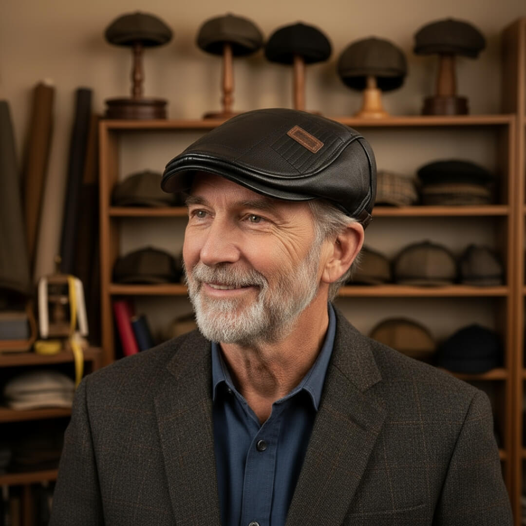 Leather Grid Cap | COPENHAGEN