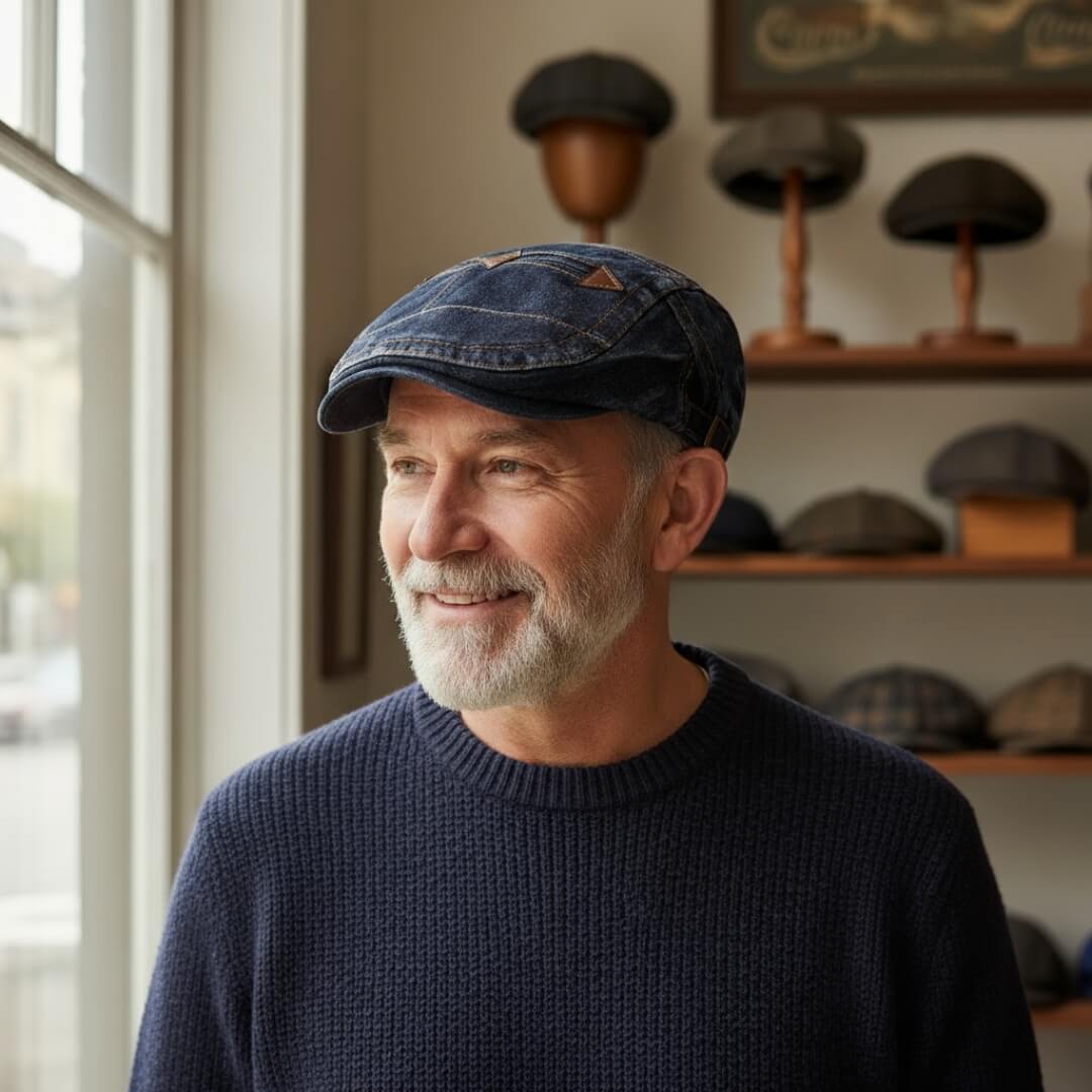 Denim Flat Cap | BARSTOW
